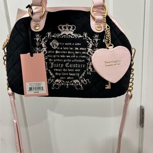 Juicy Couture Black and Pink Crossbody Bag